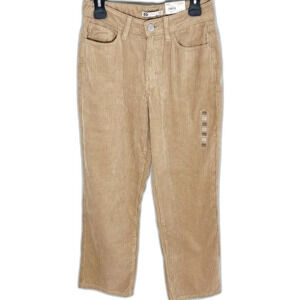 SO High Rise Straight Leg Tan Corduroy Pants NWT Junior Size 9